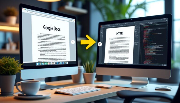 découvrez un guide complet pour convertir facilement vos documents google docs en html en utilisant microsoft word. suivez des étapes simples pour obtenir un code html propre et bien structuré, idéal pour vos projets web.