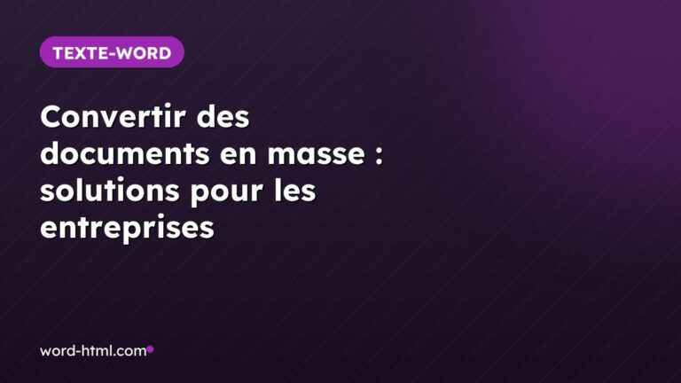 Convertir des documents en masse : solutions pour les entreprises