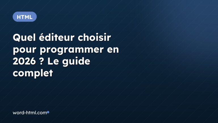 Quel éditeur choisir pour programmer en 2026 ? Le guide complet