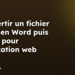 Convertir un fichier EPUB en Word puis HTML pour publication web