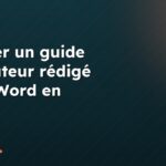 Publier un guide utilisateur rédigé sous Word en HTML