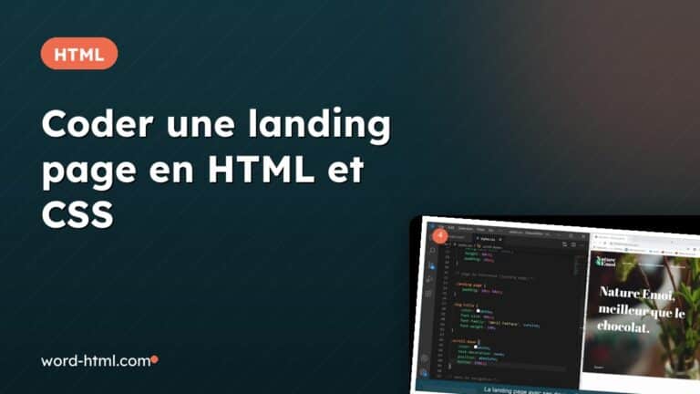 Coder une landing page en HTML et CSS : structure, polices et bouton