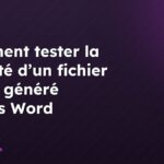 Comment tester la validité d’un fichier HTML généré depuis Word