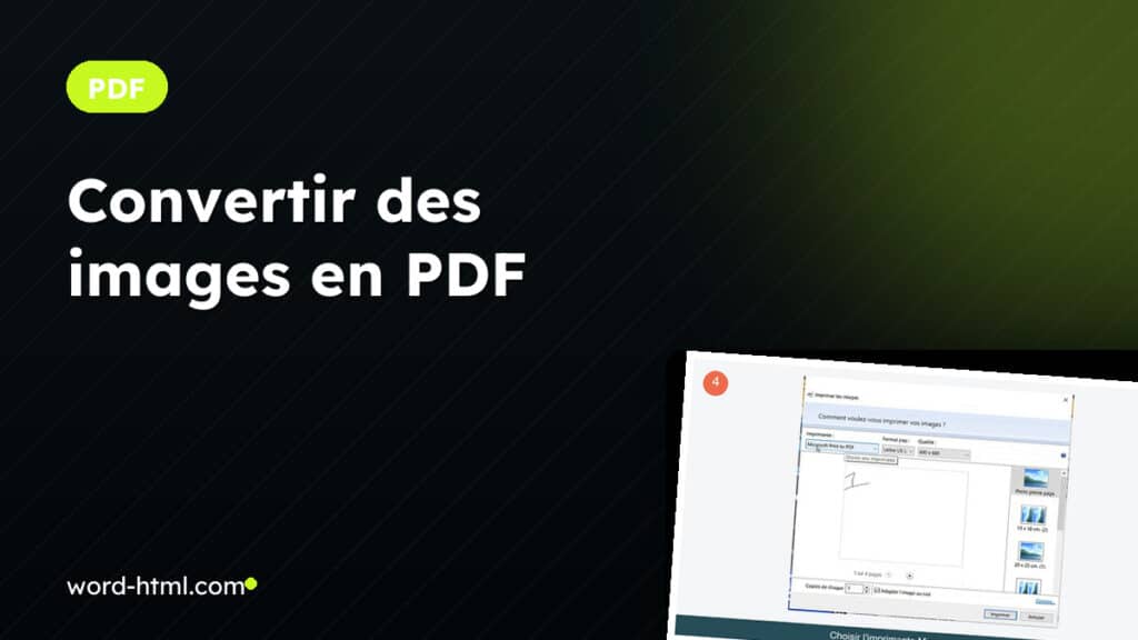 Convertir plusieurs images PNG et JPG en un seul fichier PDF sous Windows