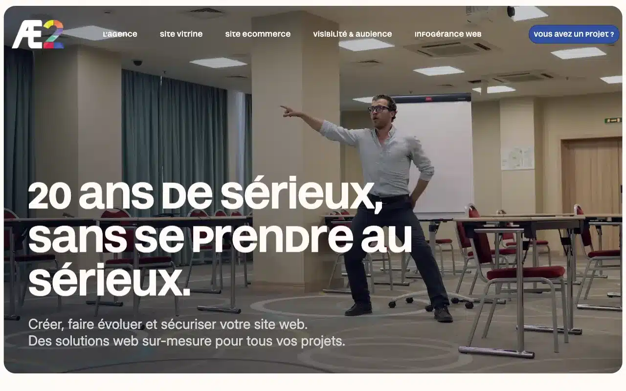 Page d’accueil du site d’AE2