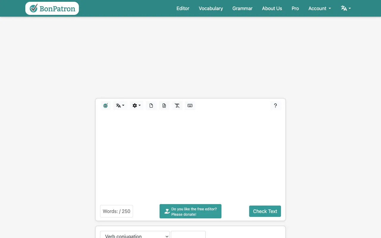 Page d’accueil du site de Bon Patron