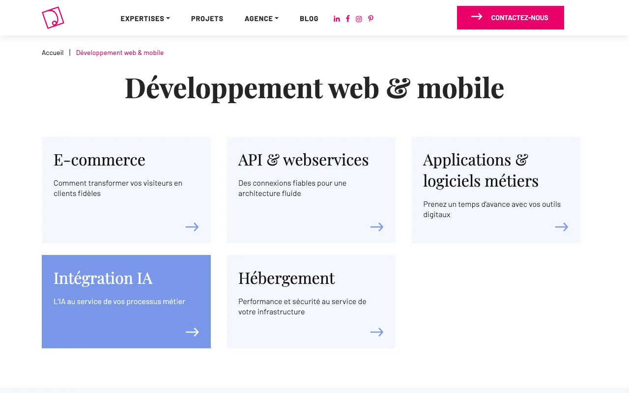 Page de l’offre sur le site de Definima