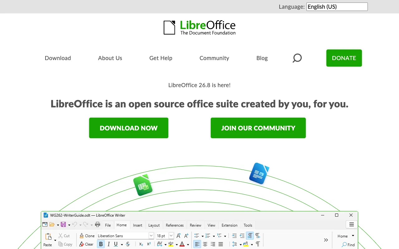 Page de l’offre sur le site de LibreOffice Draw