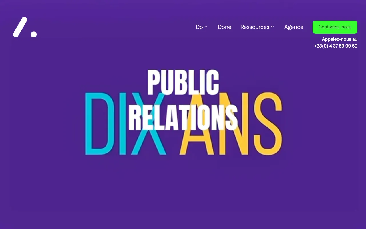 Page d’accueil du site d’Influactive
