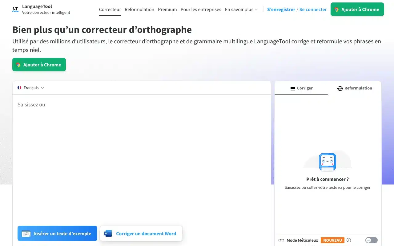Page de l’offre sur le site de LanguageTool