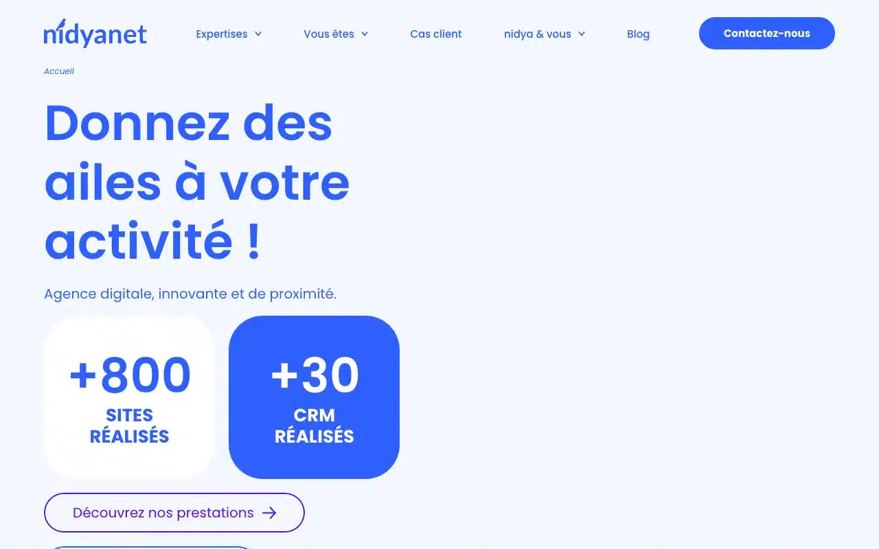 Page d’accueil du site de Nidyanet