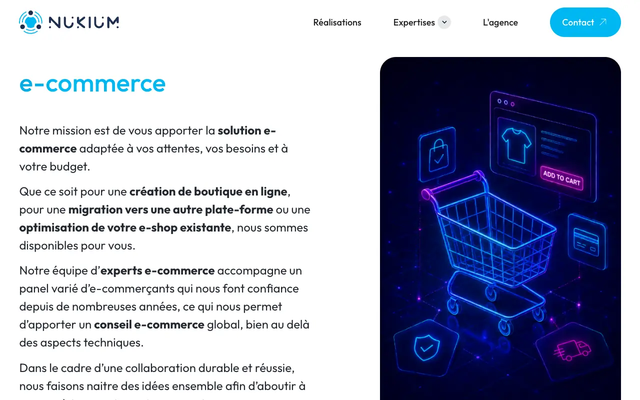 Page de l’offre sur le site de Nukium