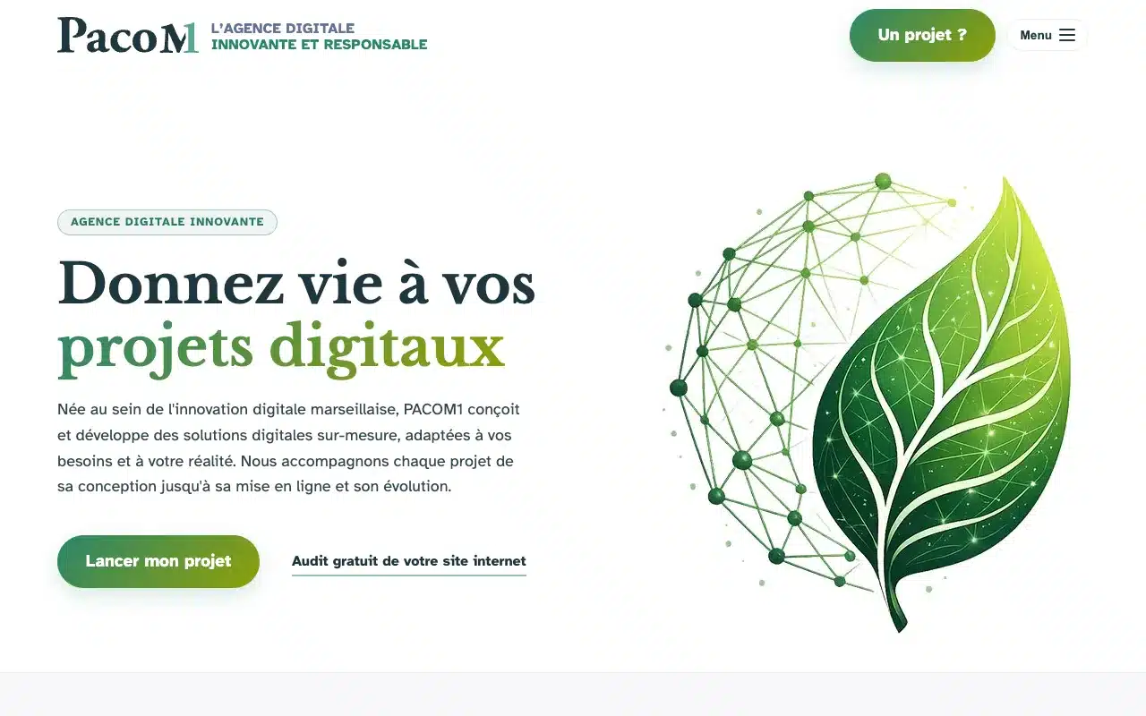 Page d’accueil du site de PACOM1