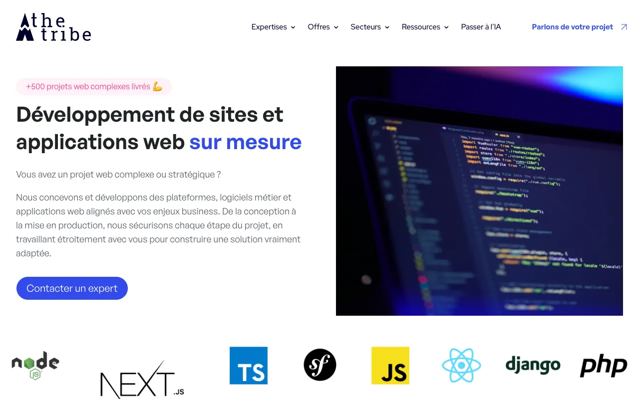 Page de l’offre sur le site de theTribe