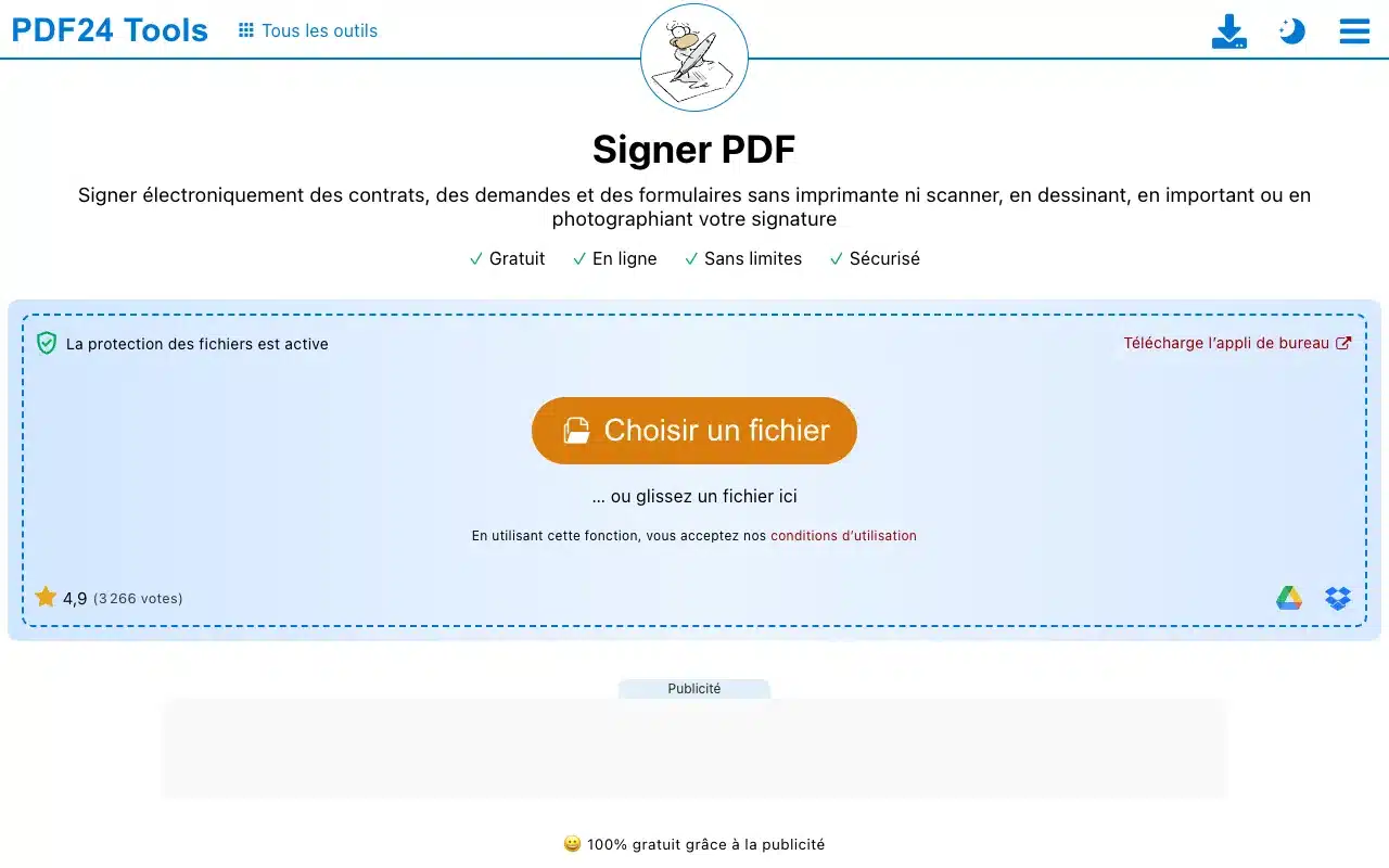 Page de l’offre sur le site de PDF24