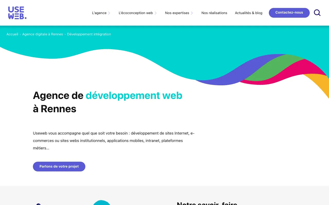 Page de l’offre sur le site d’Useweb
