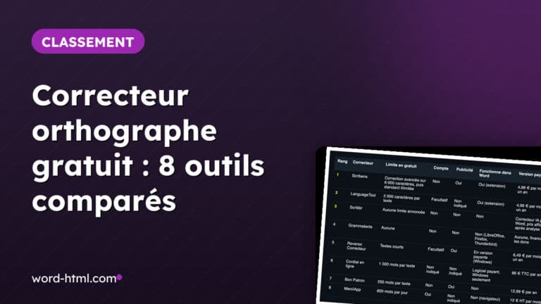 Comparatif des correcteurs d’orthographe gratuits en français