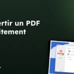 Couverture de l'article sur la conversion gratuite d'un PDF, avec un aperçu de la fenêtre du logiciel